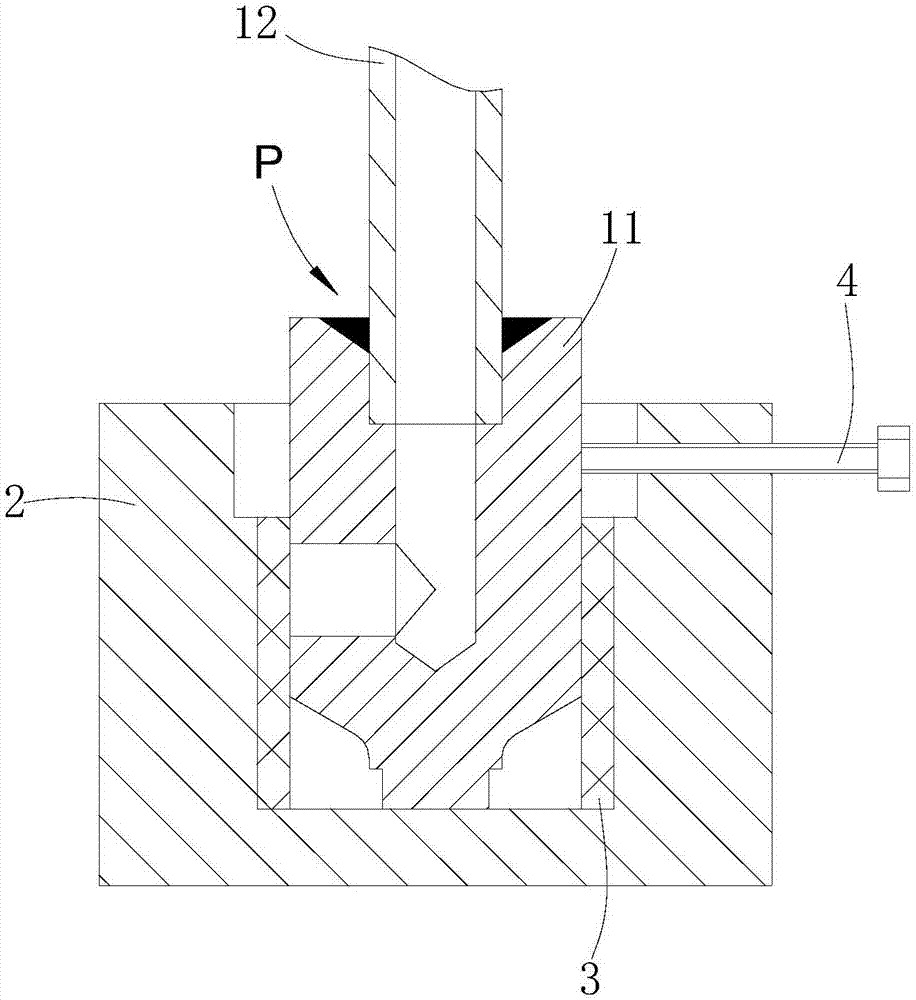 Welding positioning tool and pressure testing method for inner oil path type piston rod
