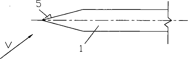 Device for eliminating flying lateral force of aircraft at high angle of attack