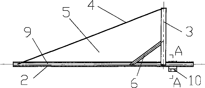 Device for eliminating flying lateral force of aircraft at high angle of attack