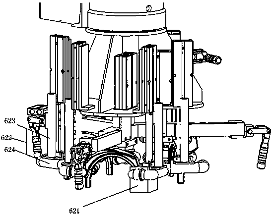 High-frequency shifting fork quenching device