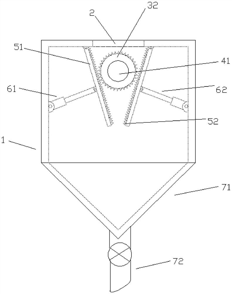 Coal mine crushing device for gypsum mine mining