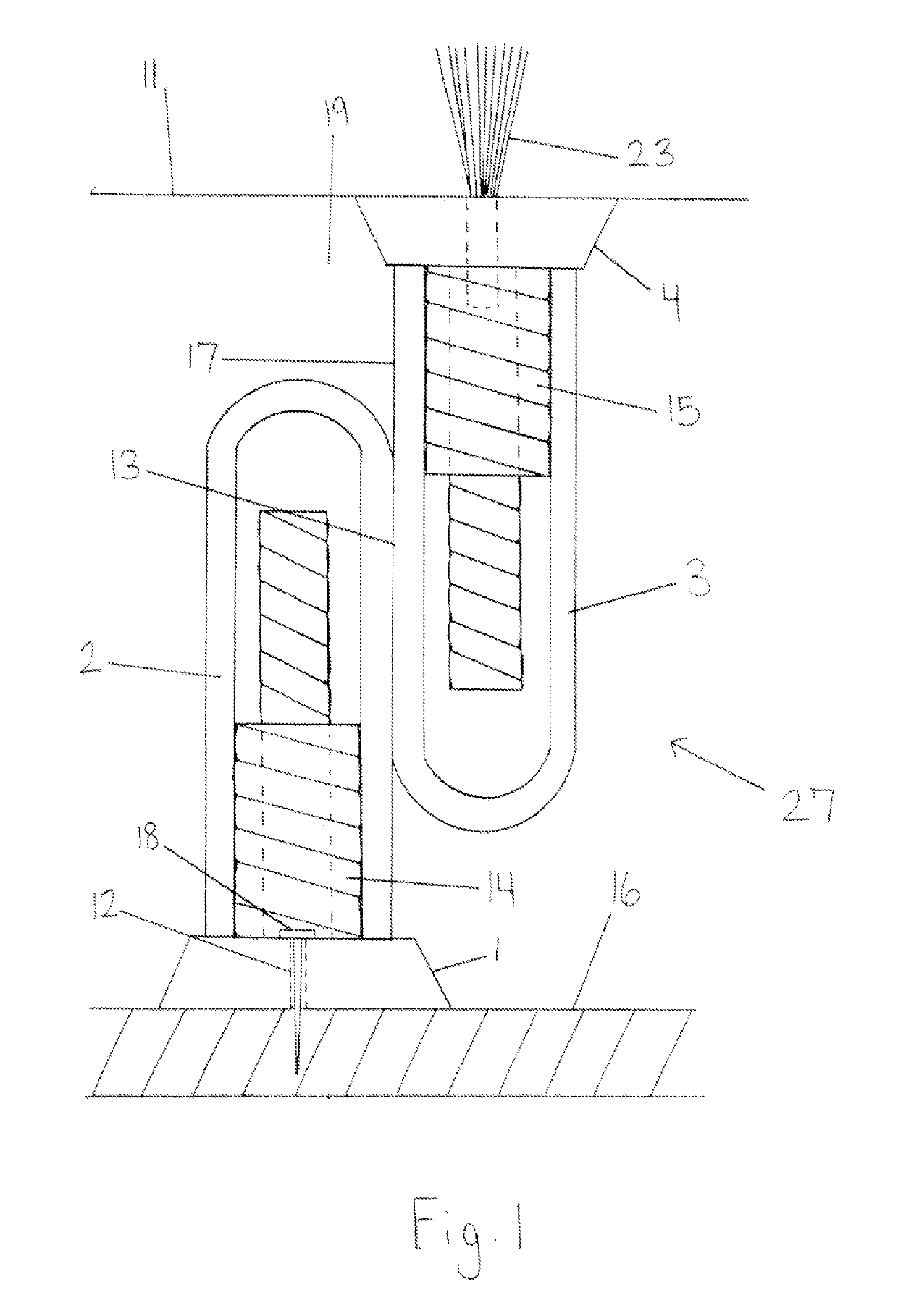 Double sided concrete fall arrest anchor