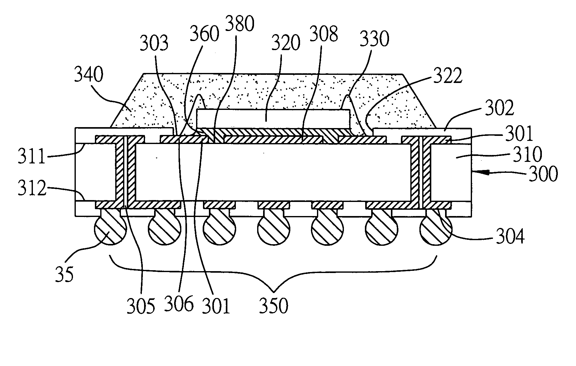 Conductive trace structure and semiconductor package having the conductive trace structure