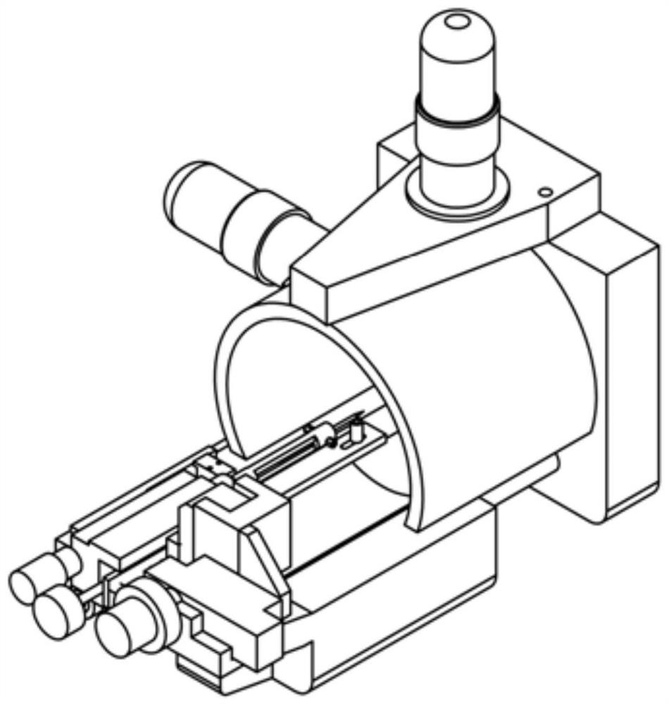 Mass spectrometer interface device for nanoliter electrospray ionization