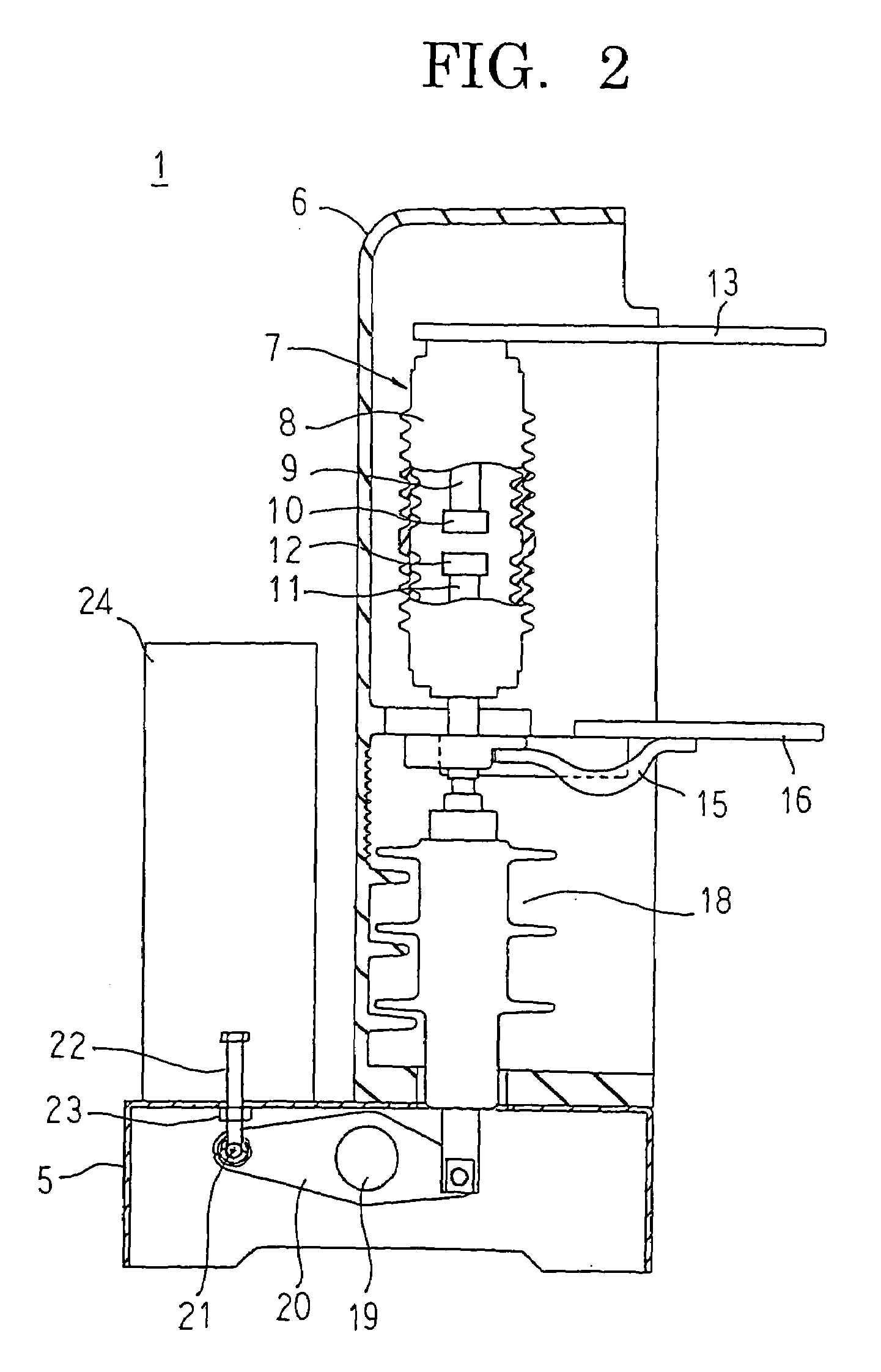 Vacuum circuit breaker, vacuum circuit breaker contact slow closing method, and contact erosion measuring method and contact gap length setting method using that slow closing method