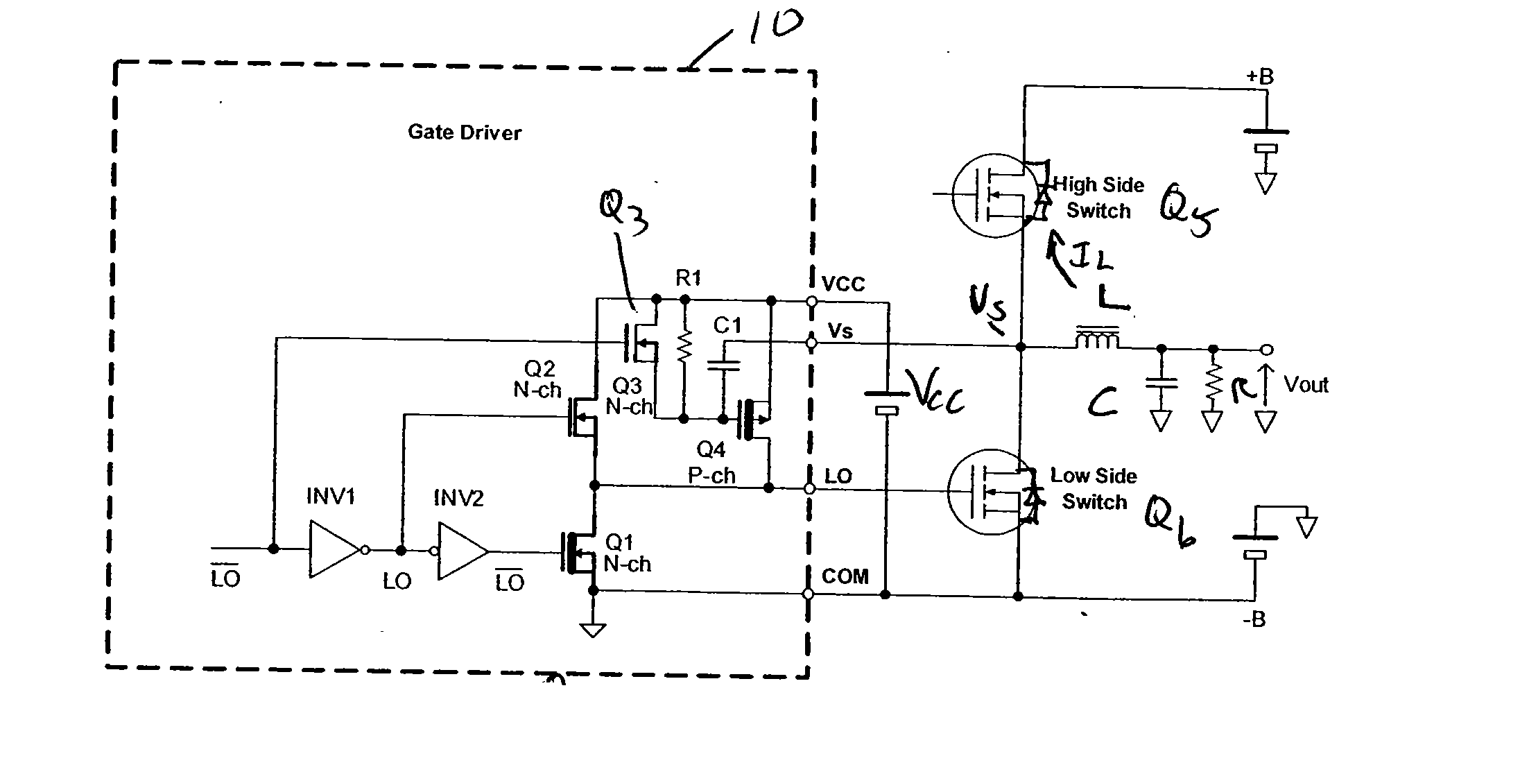 Gate drive for lower switching noise emission