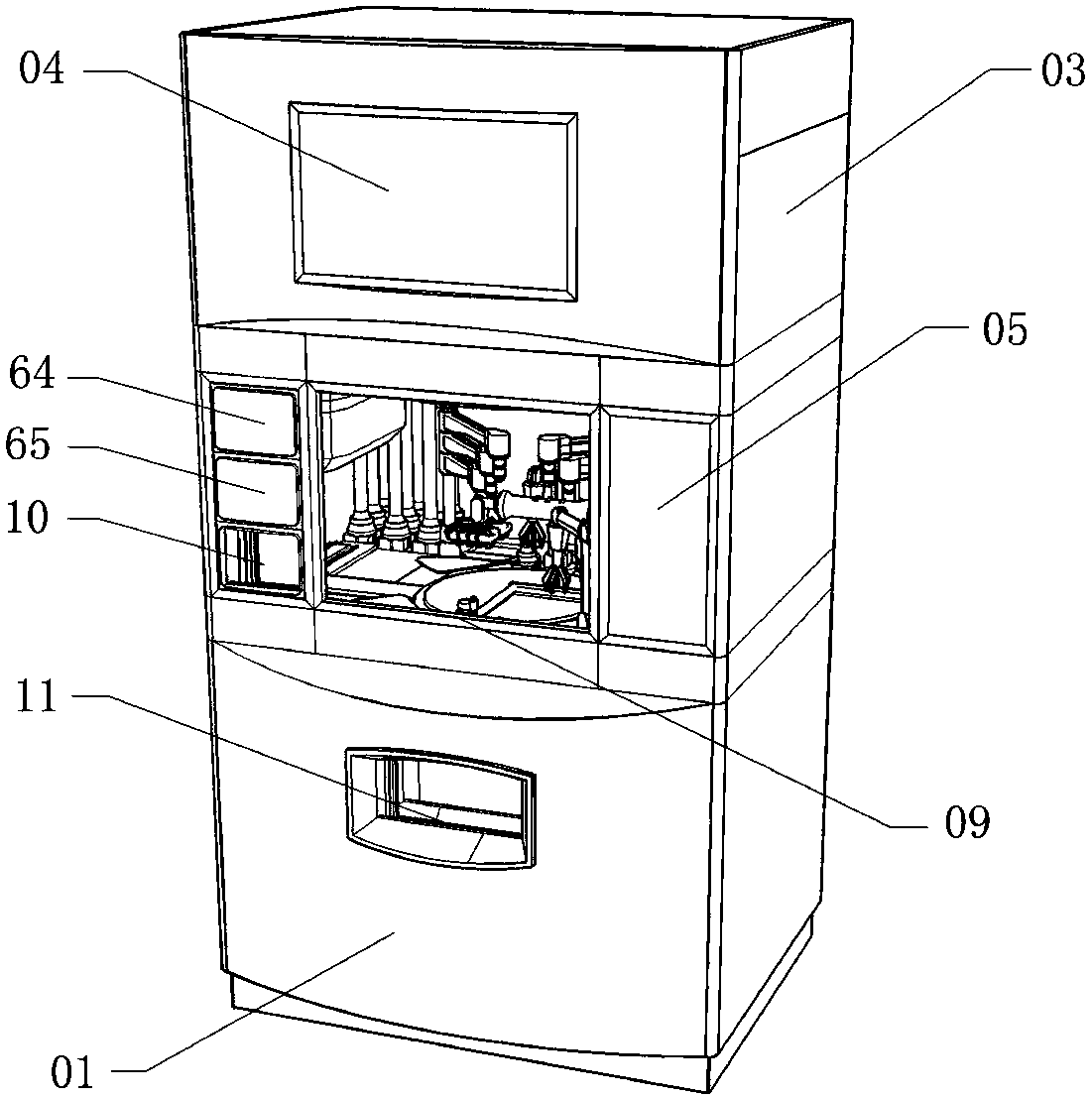 Unmanned intelligent pancake vending machine