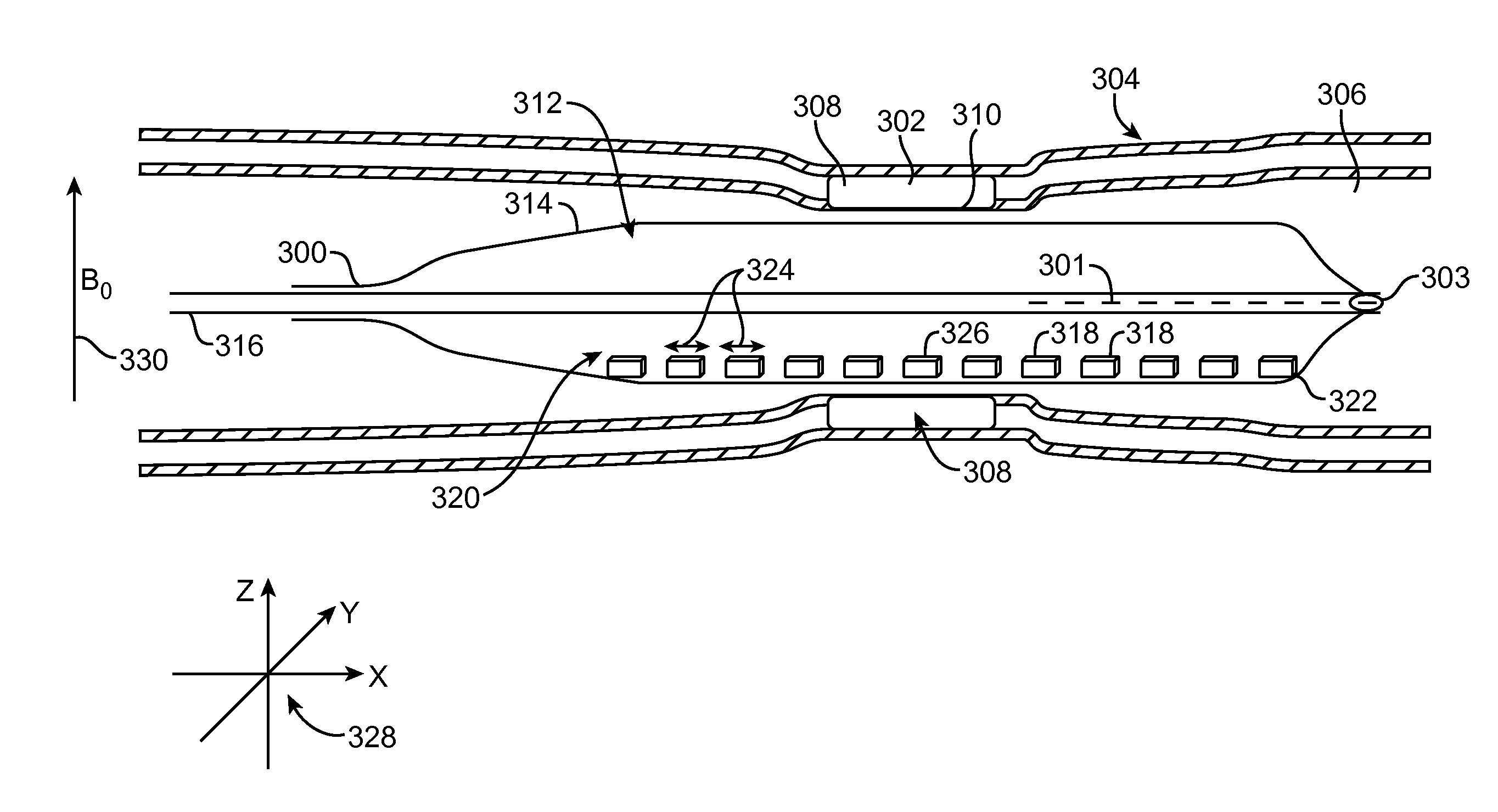 Sensor array for nuclear magnetic resonance imaging systems and method