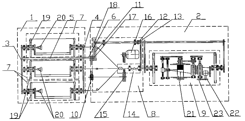 Two-in-one rope forming machine and method for making rope with it
