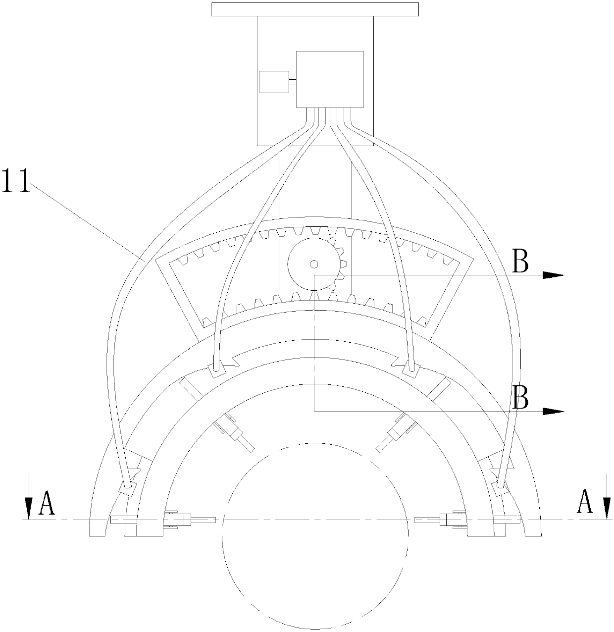 A surrounding multi-point melting debris removal device for laser cladding