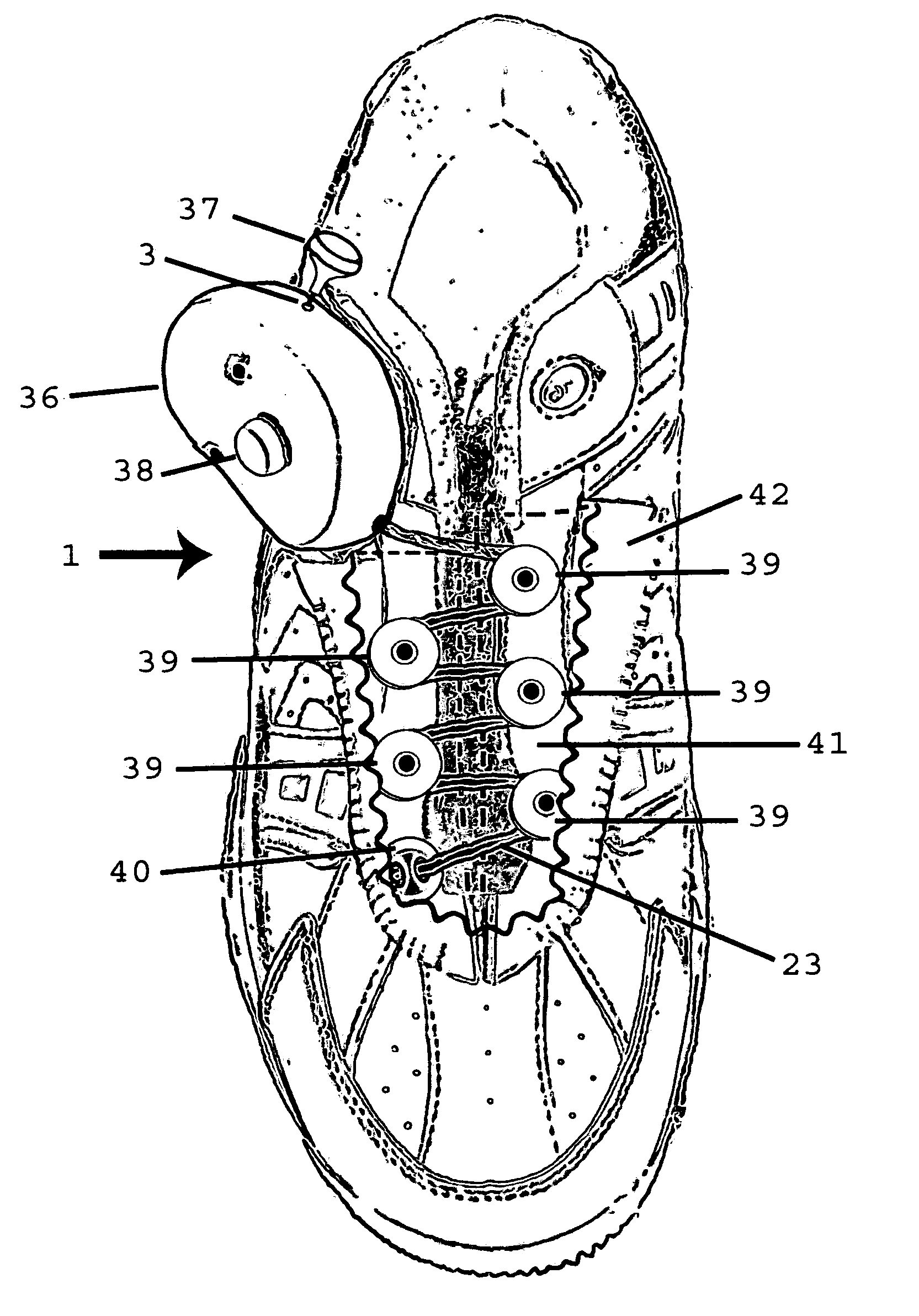 Pull-cord and pulley lacing system