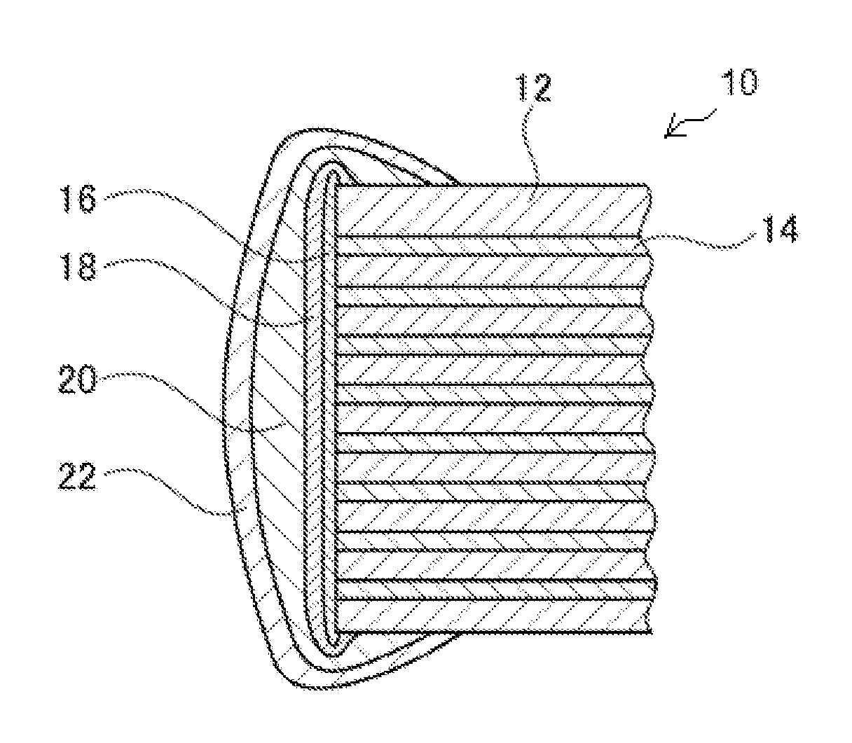 Laminated electronic component and manufacturing method thereof