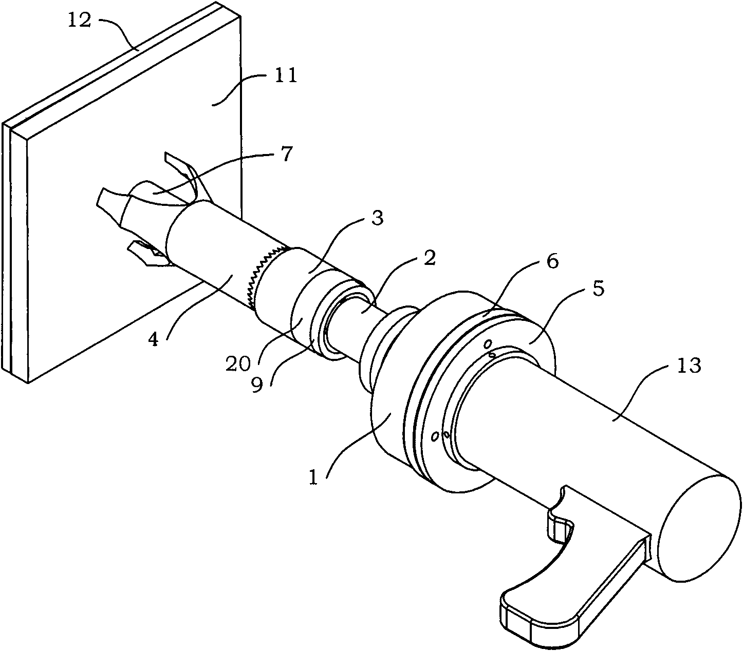 Supersonic vibration countersinking device applied in pneumatic drilling