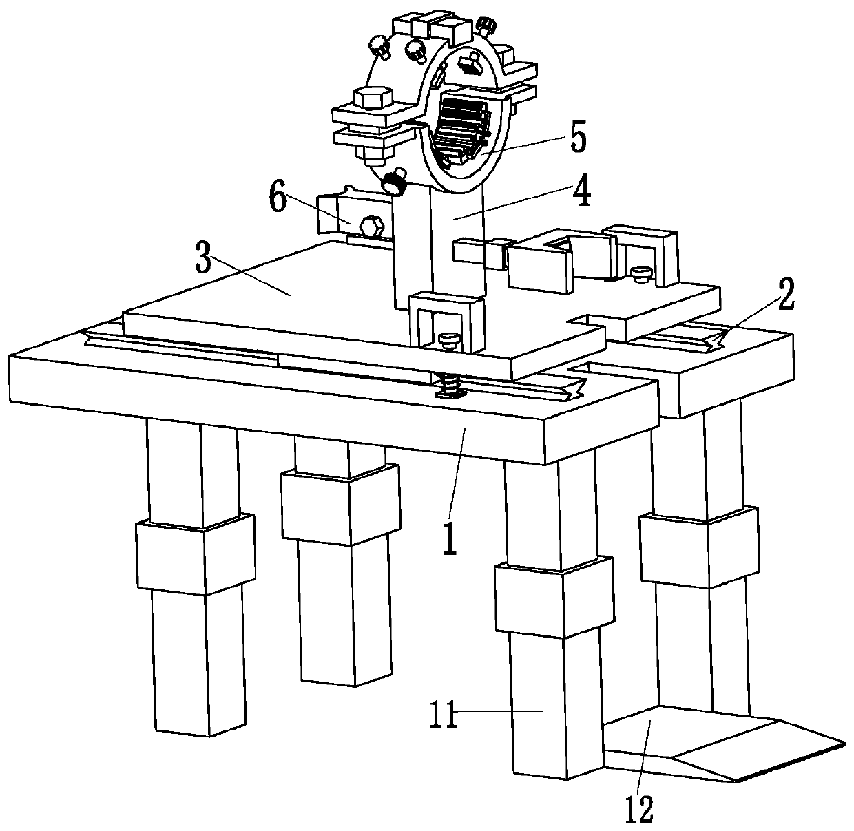 A drilling device for preventing deviation of hole position and its application method for on-site installation