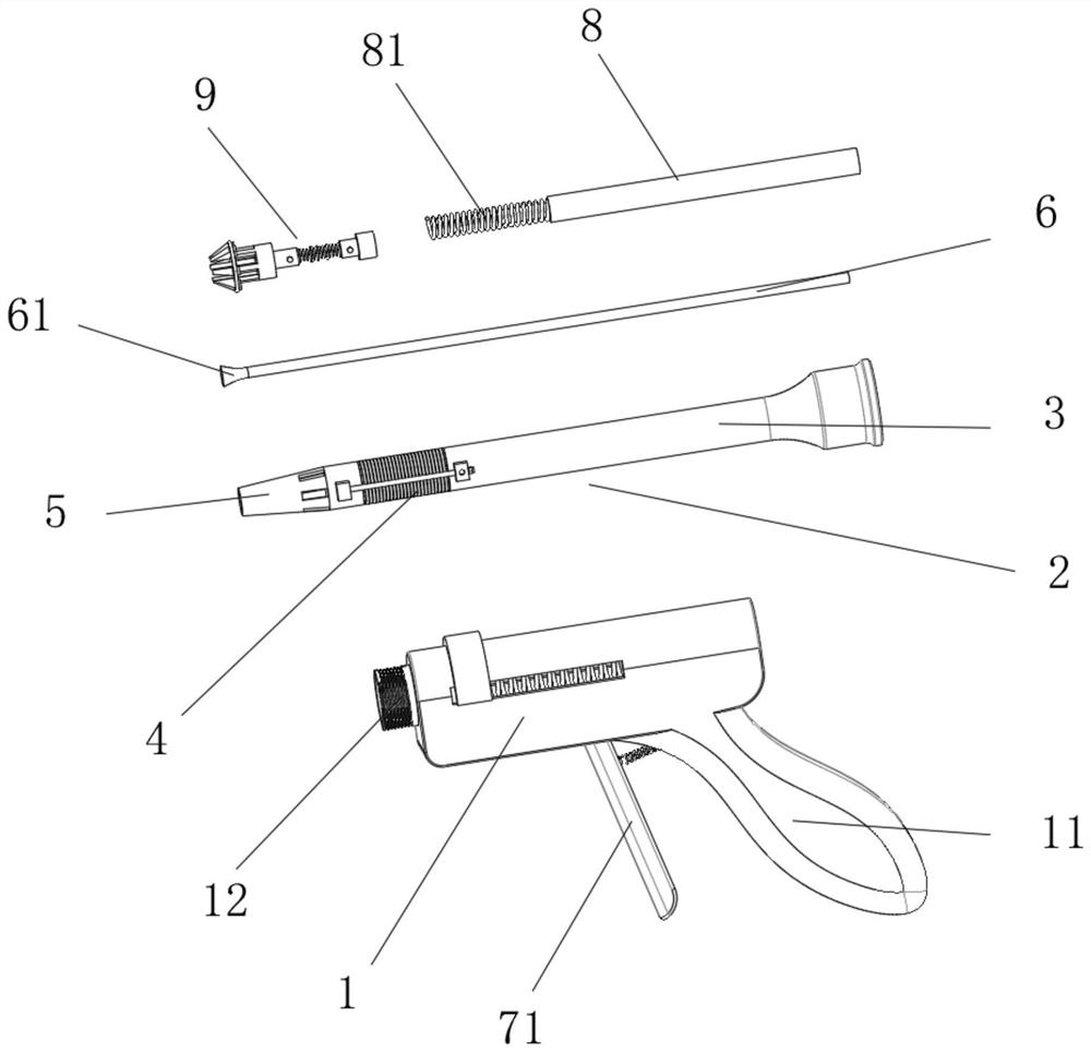 Intestinal polyploop ligature device with bendable top end