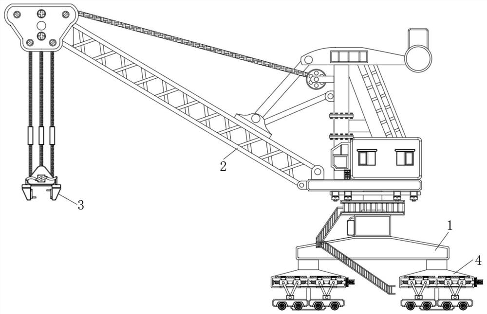 An Auxiliary Fixing Mechanism Supported by a Cantilever Column of a Portal Crane