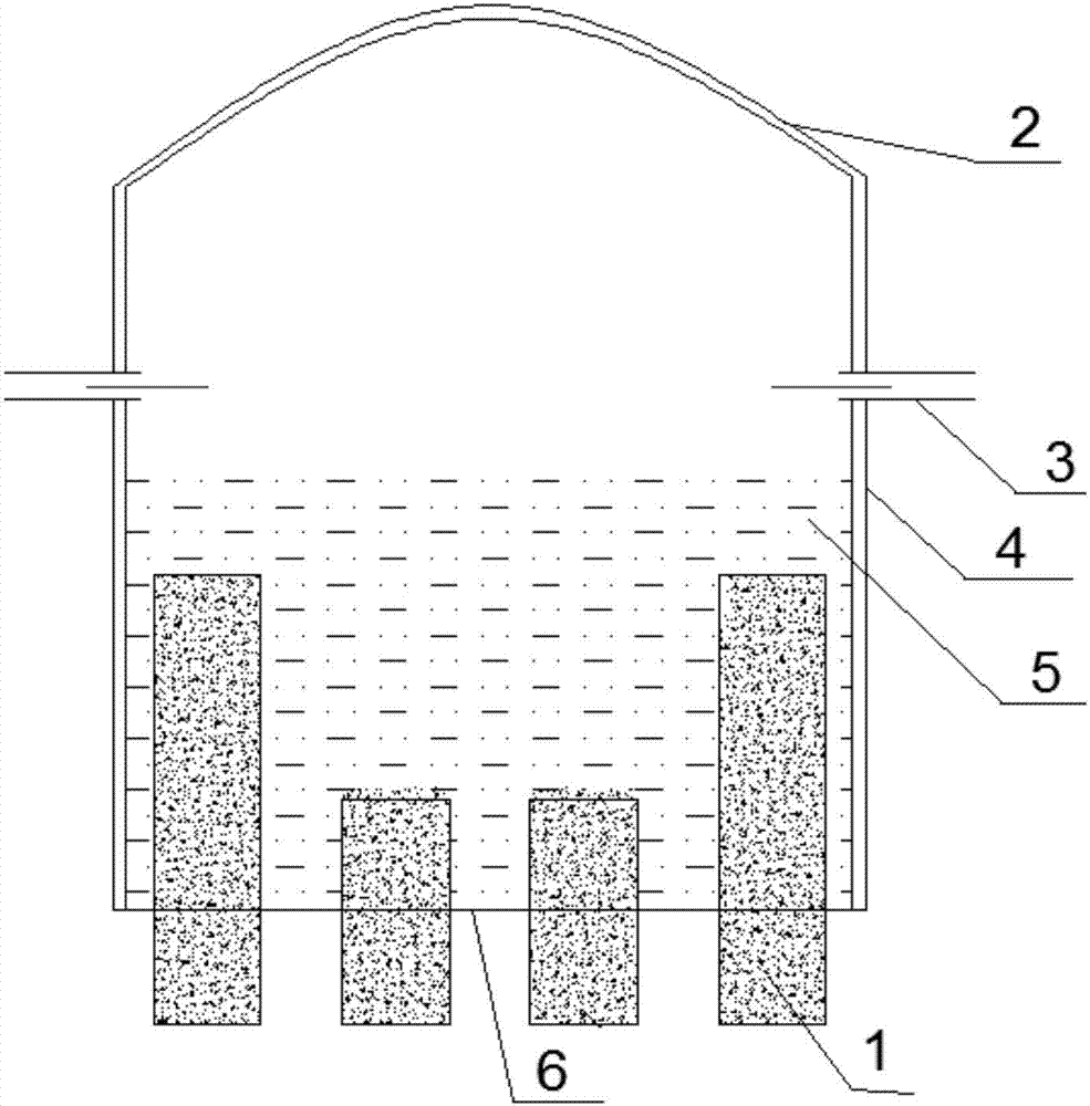 Kiln device for melting heating of glass