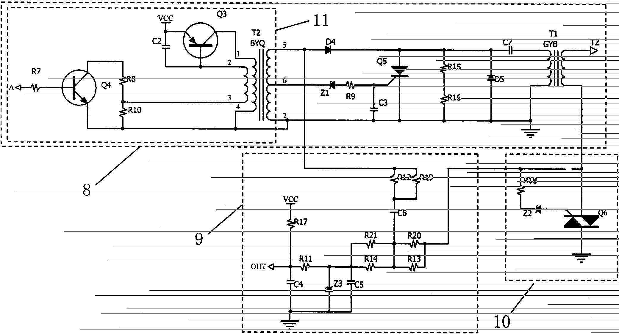 Single-needle electronic pulse ignition induction circuit