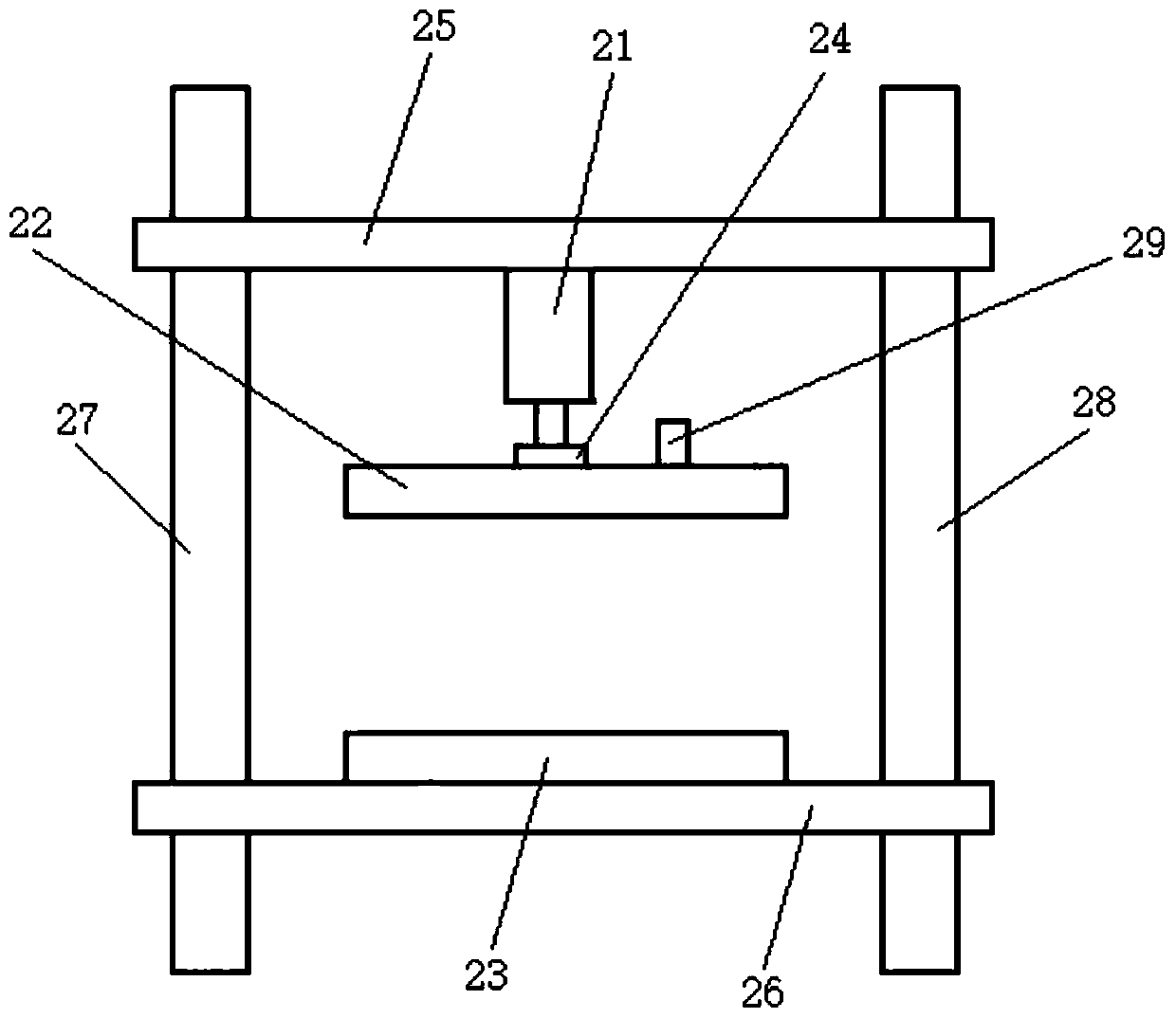 Reciprocating type rock fracture friction-seepage characteristic test device and test method