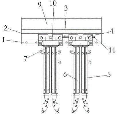 Harvester header capable of realizing line spacing adjustment