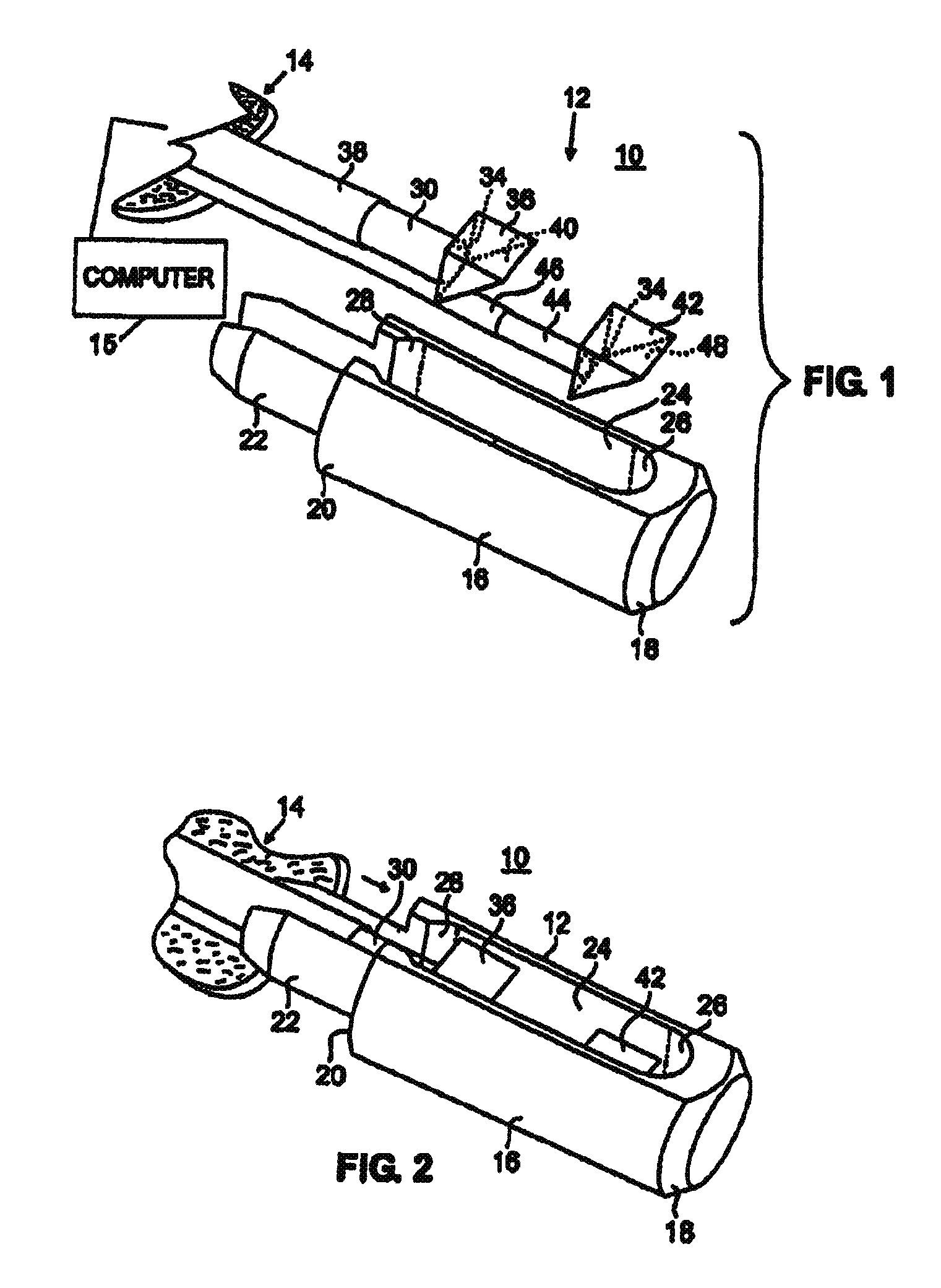 Catheter probe arrangement for tissue analysis by radiant energy delivery and radiant energy collection