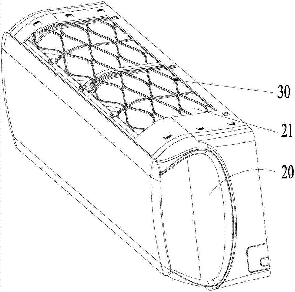 Filter net assembly and air conditioner