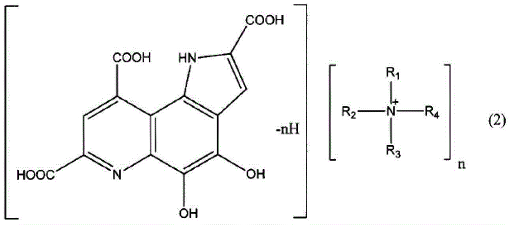 Pyrroloquinoline quinone salt with high solubility and production method thereof