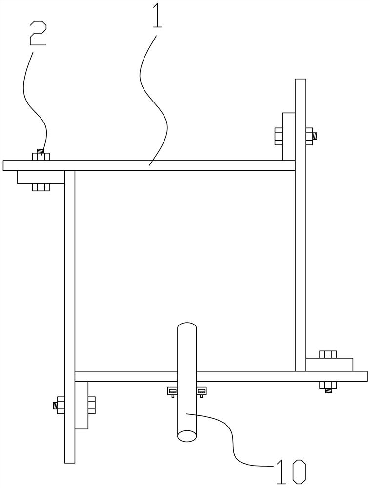 Inter-column connection post-cast strip forming standing formwork and construction and use method thereof