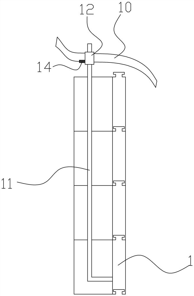 Inter-column connection post-cast strip forming standing formwork and construction and use method thereof