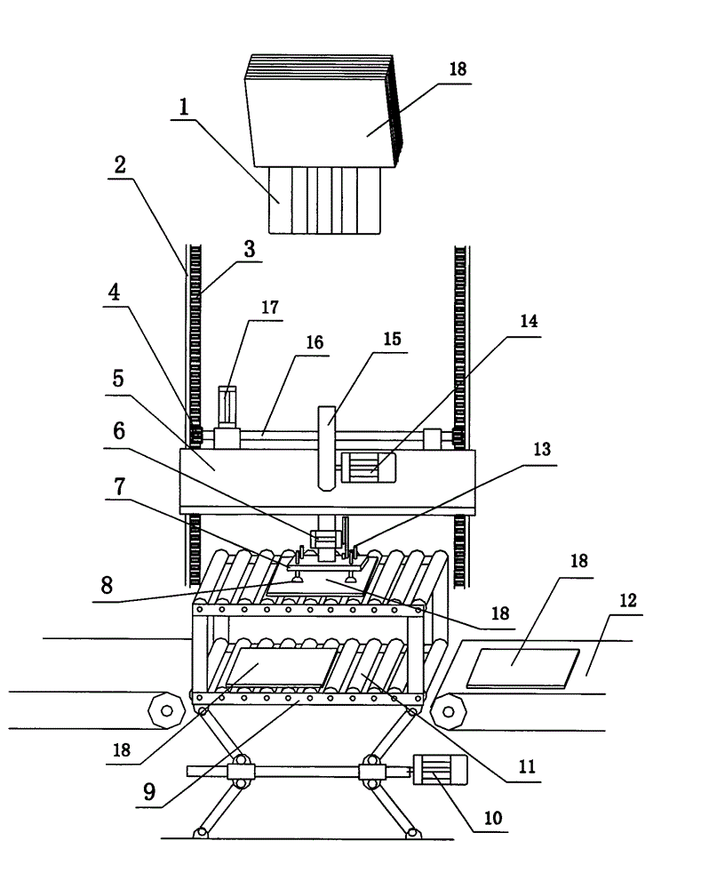 Temporary storage device for ceramic tiles