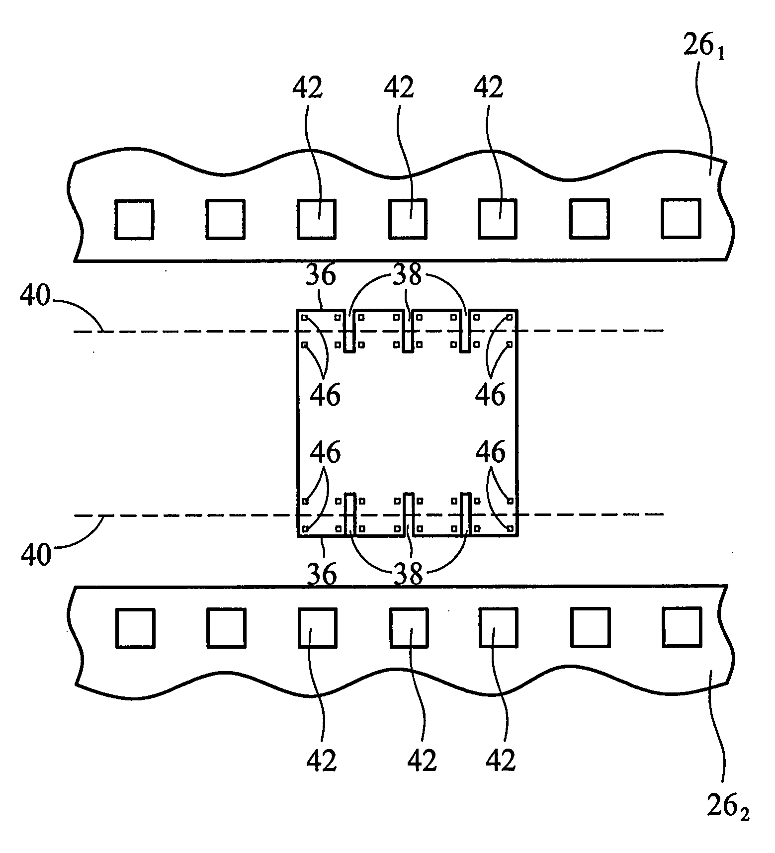 PCM pad design for peeling prevention