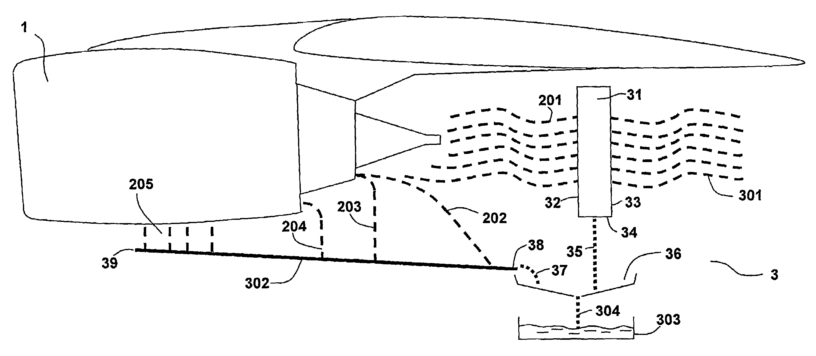 System and devices for collecting and treating waste water from engine washing