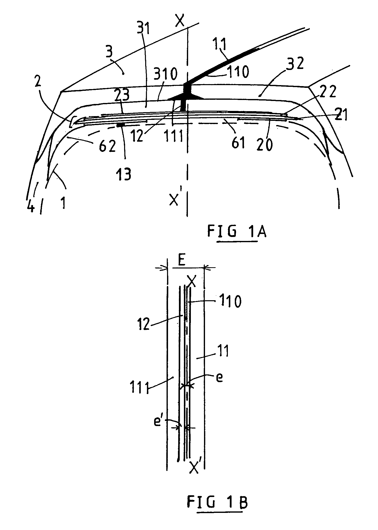 Electrically conductive tire and apparatus and process for extruding elements which have been made conductive