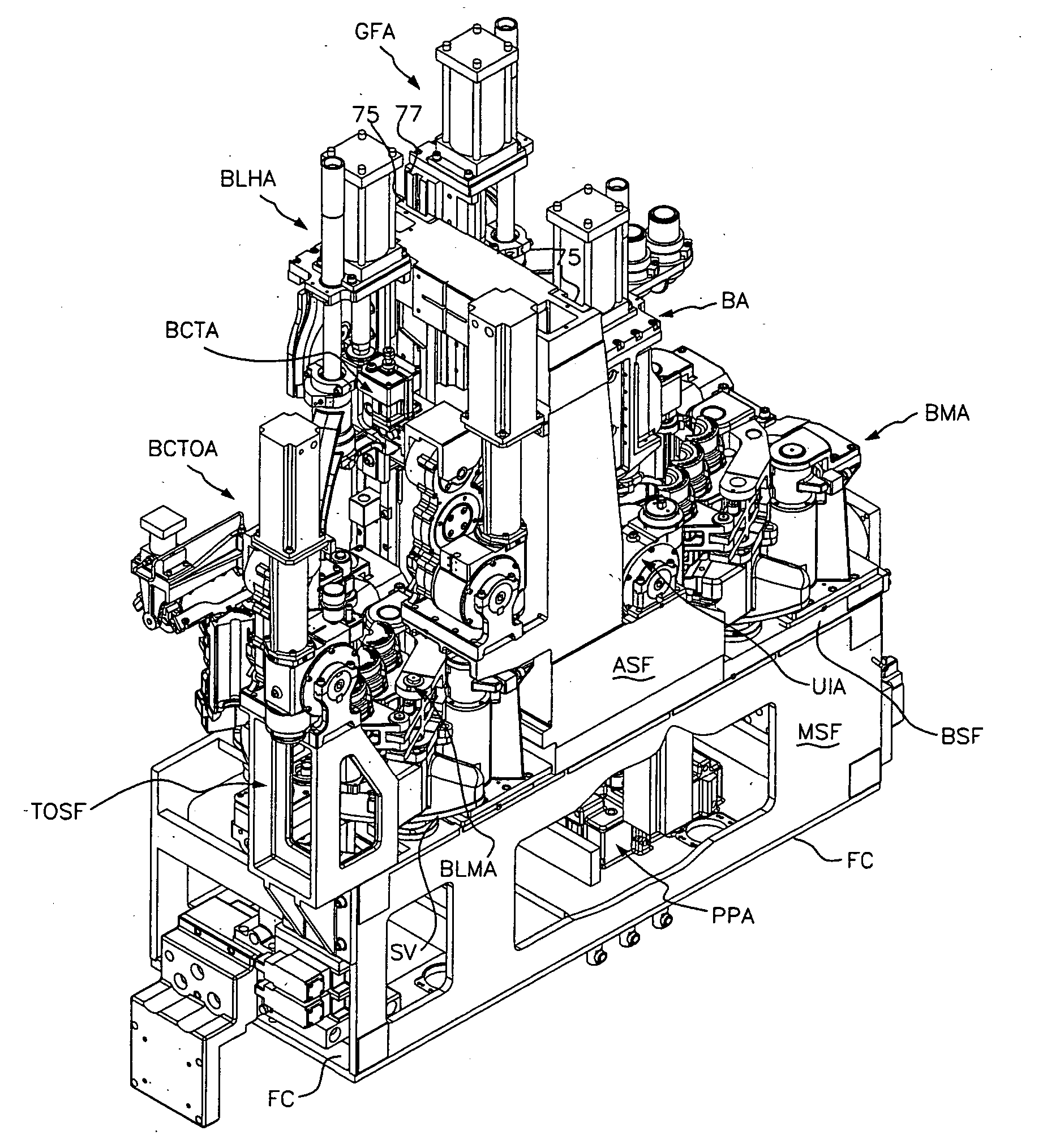 Method and a machine for the production of hollow glassware articles