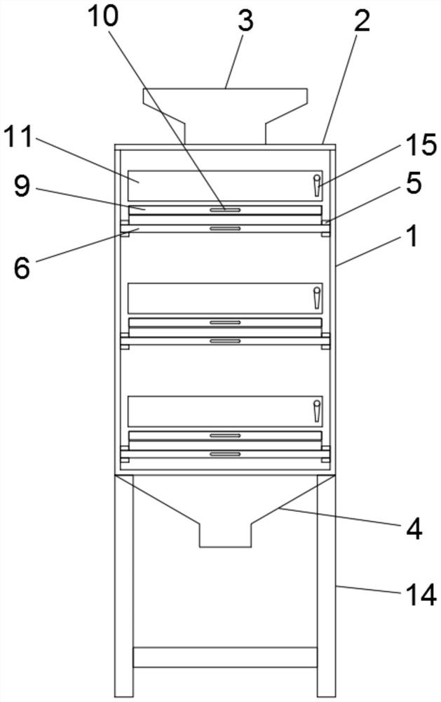 Convenient-to-mount non-ferrous metal waste screening device