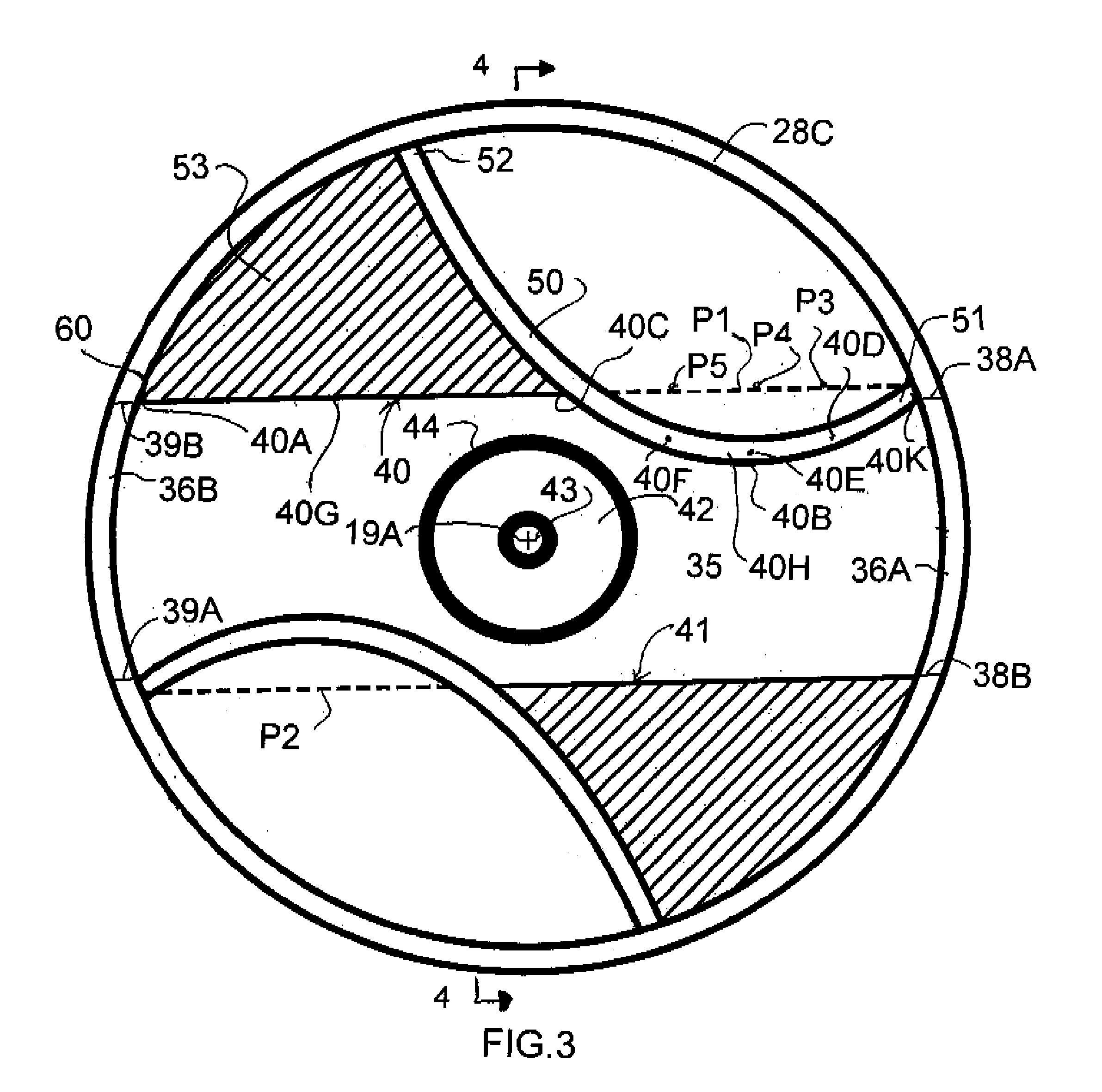 Centrifuge with shaping of feed chamber to reduce wear
