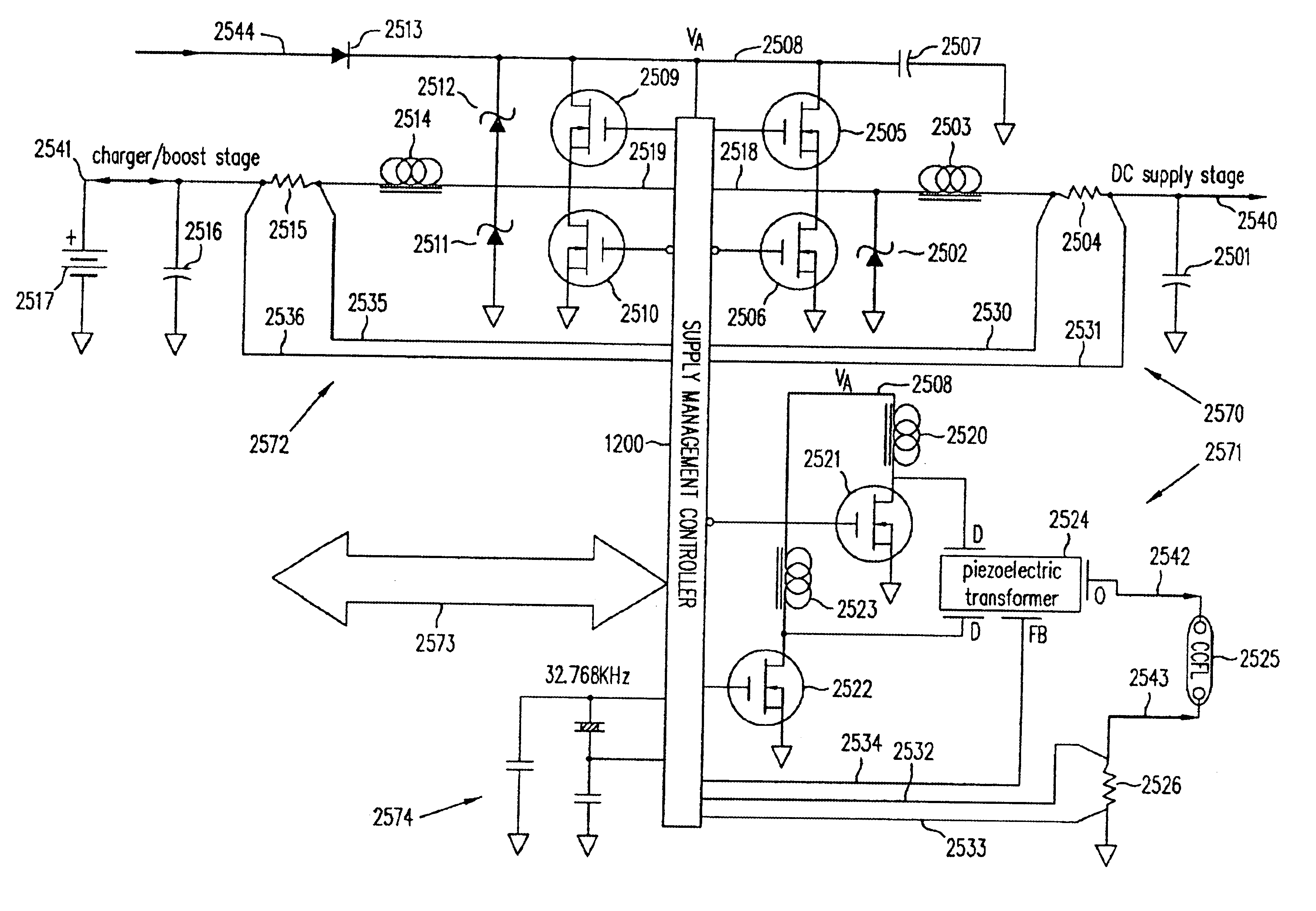 Method of tuning a circuit for energizing a cold cathode fluorescent lamp