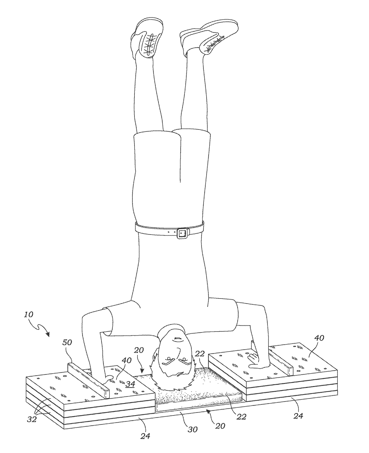 Handstand pushup device