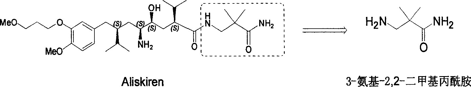 Industrial preparation method for 3-amino-2, 2-dimethyl propionamide