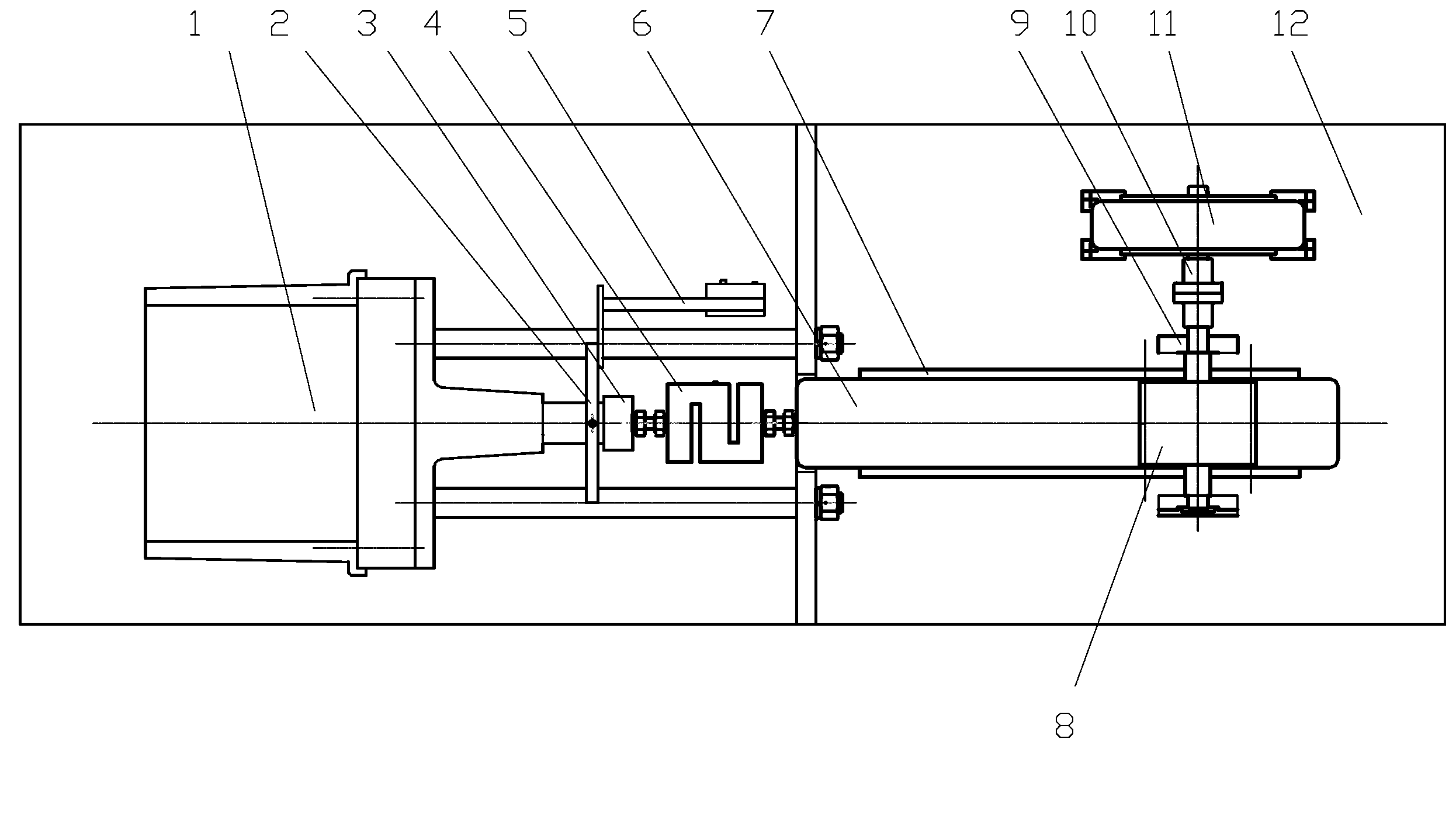 Integrated test stand of straight-travel electric actuating mechanism