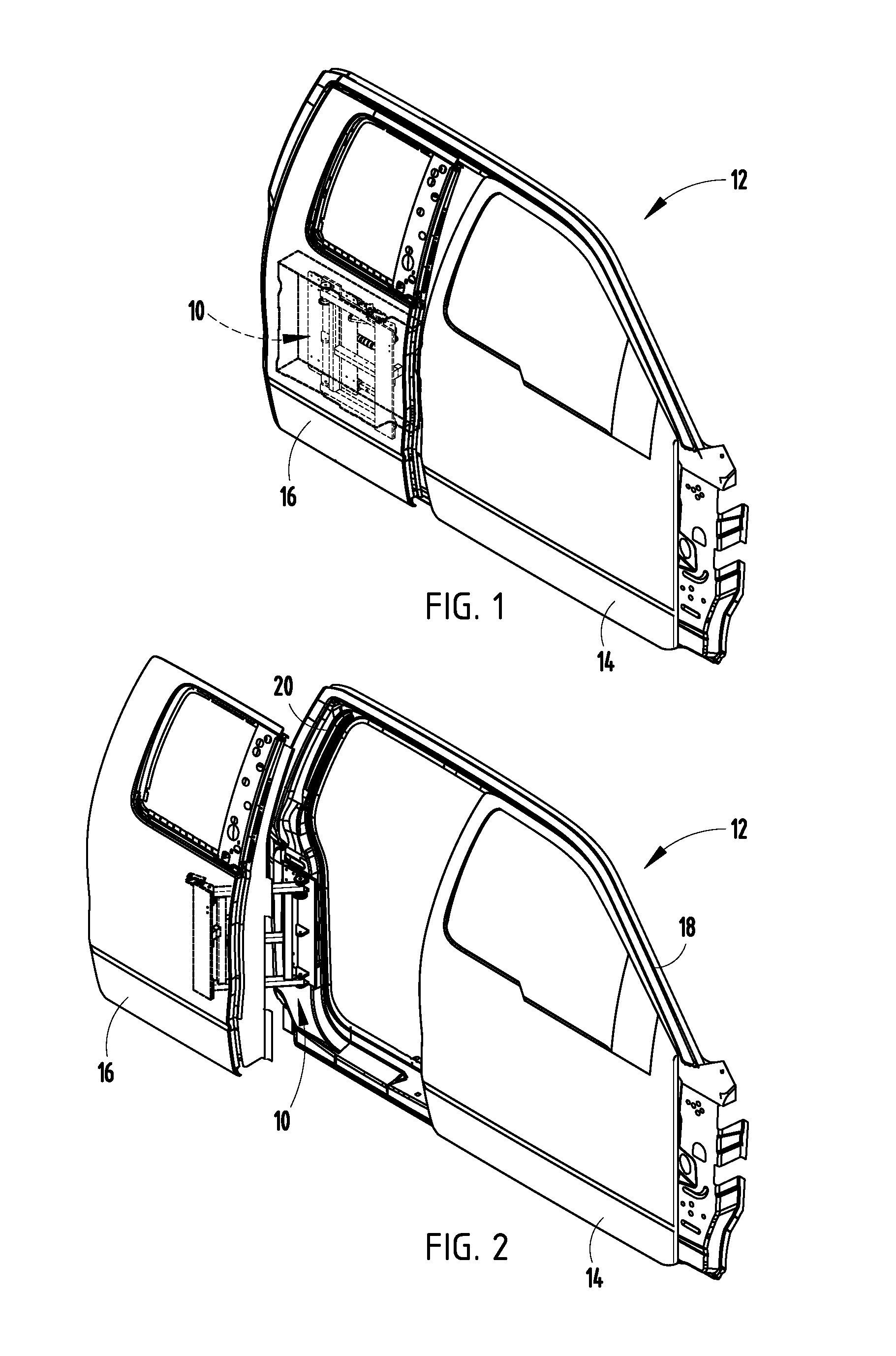 Vehicle door articulating and sliding mechanism