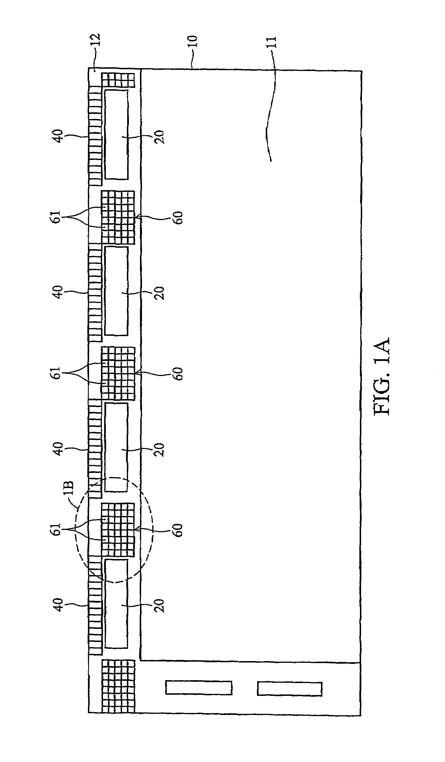Test pad array for contact resistance measuring of ACF bonds on a liquid crystal display panel