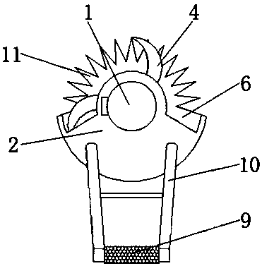 Automatic trimming device for garden lawn