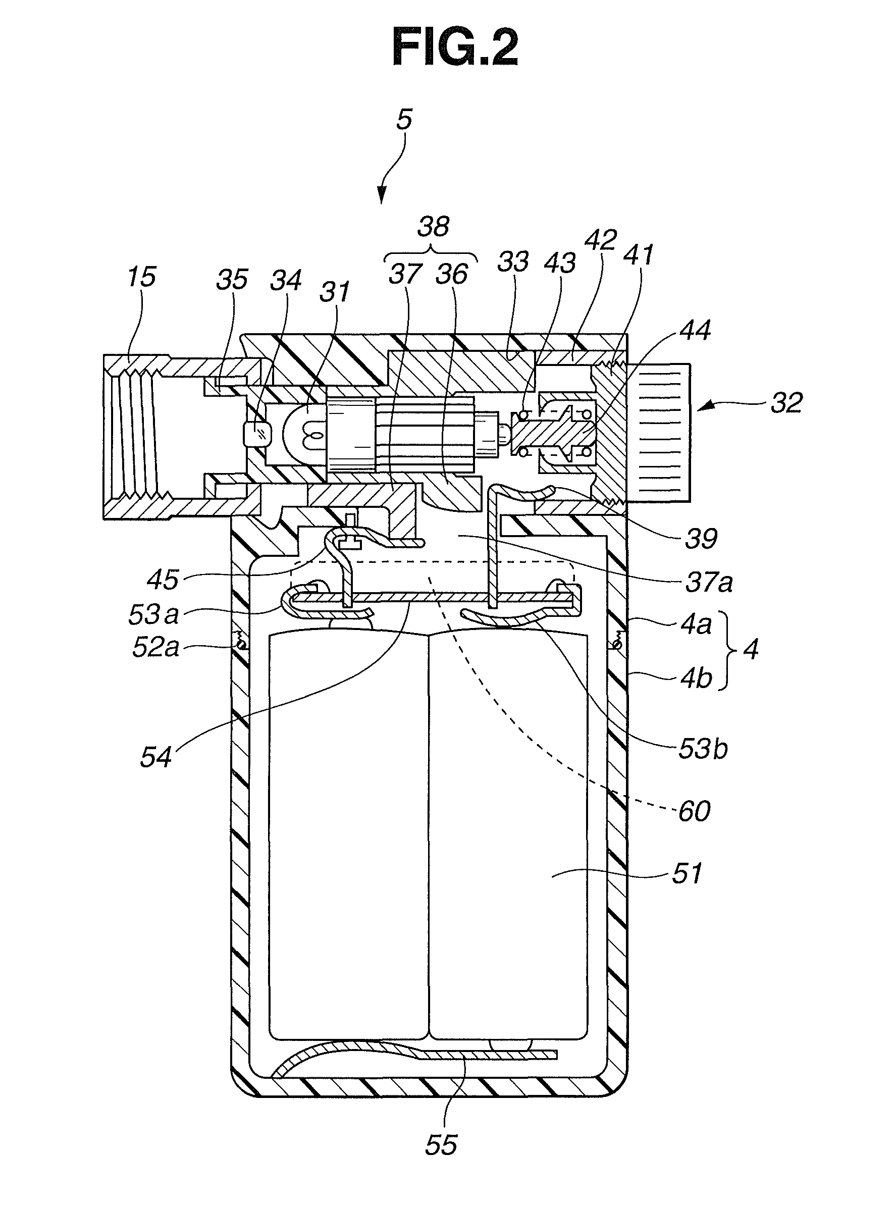 Battery-powered light source device for endoscope