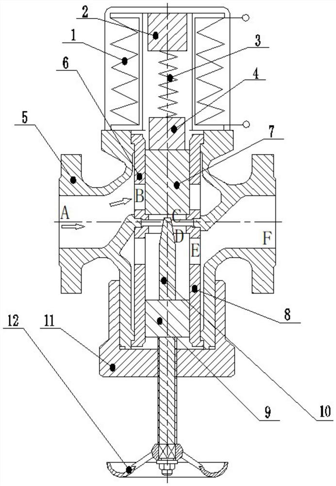 Manual and electric double-control warm water valve