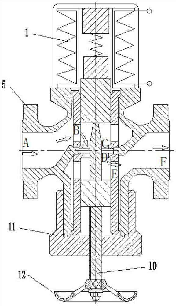 Manual and electric double-control warm water valve