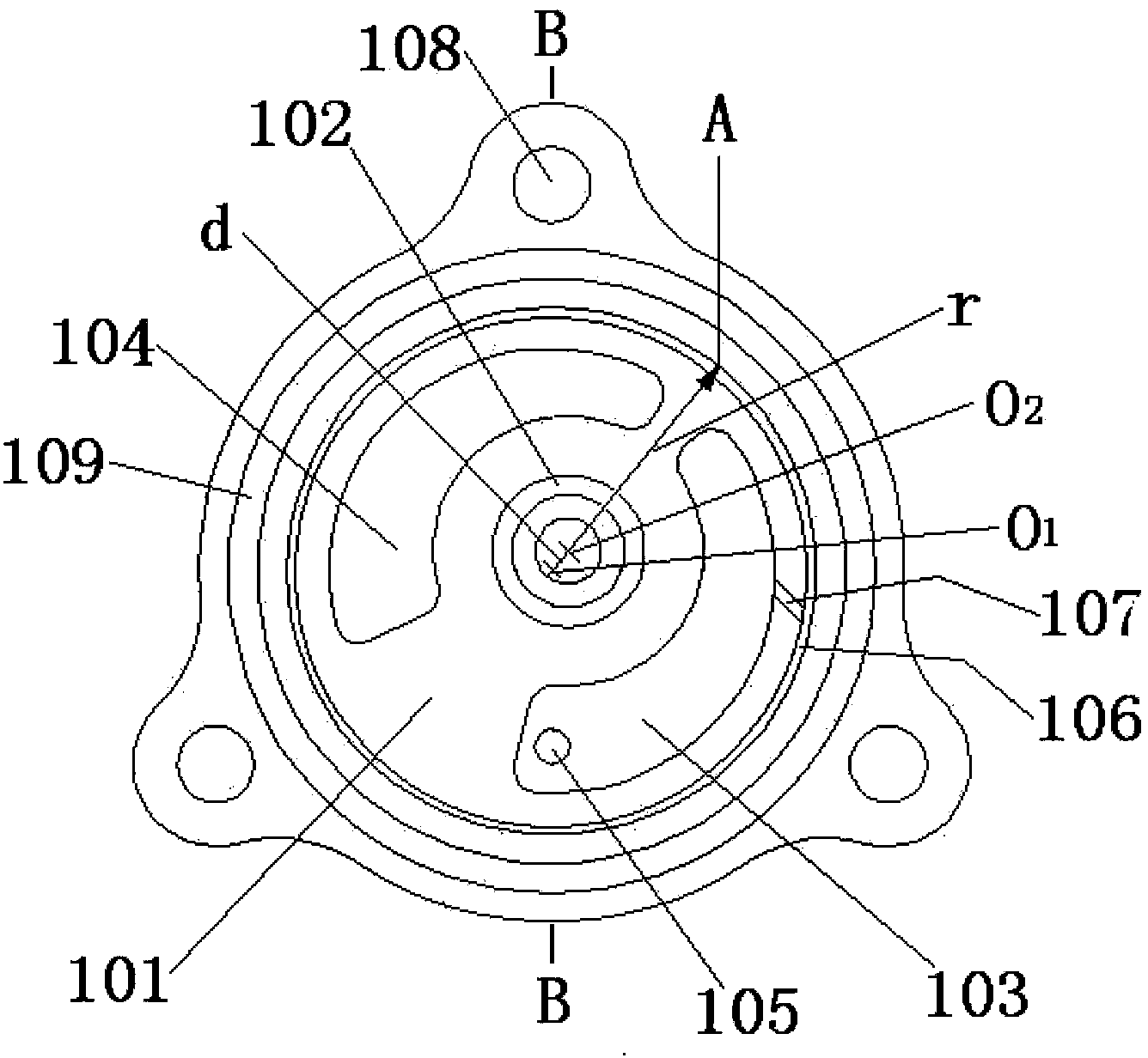 Fuel delivery pump with floated cycloid rotor