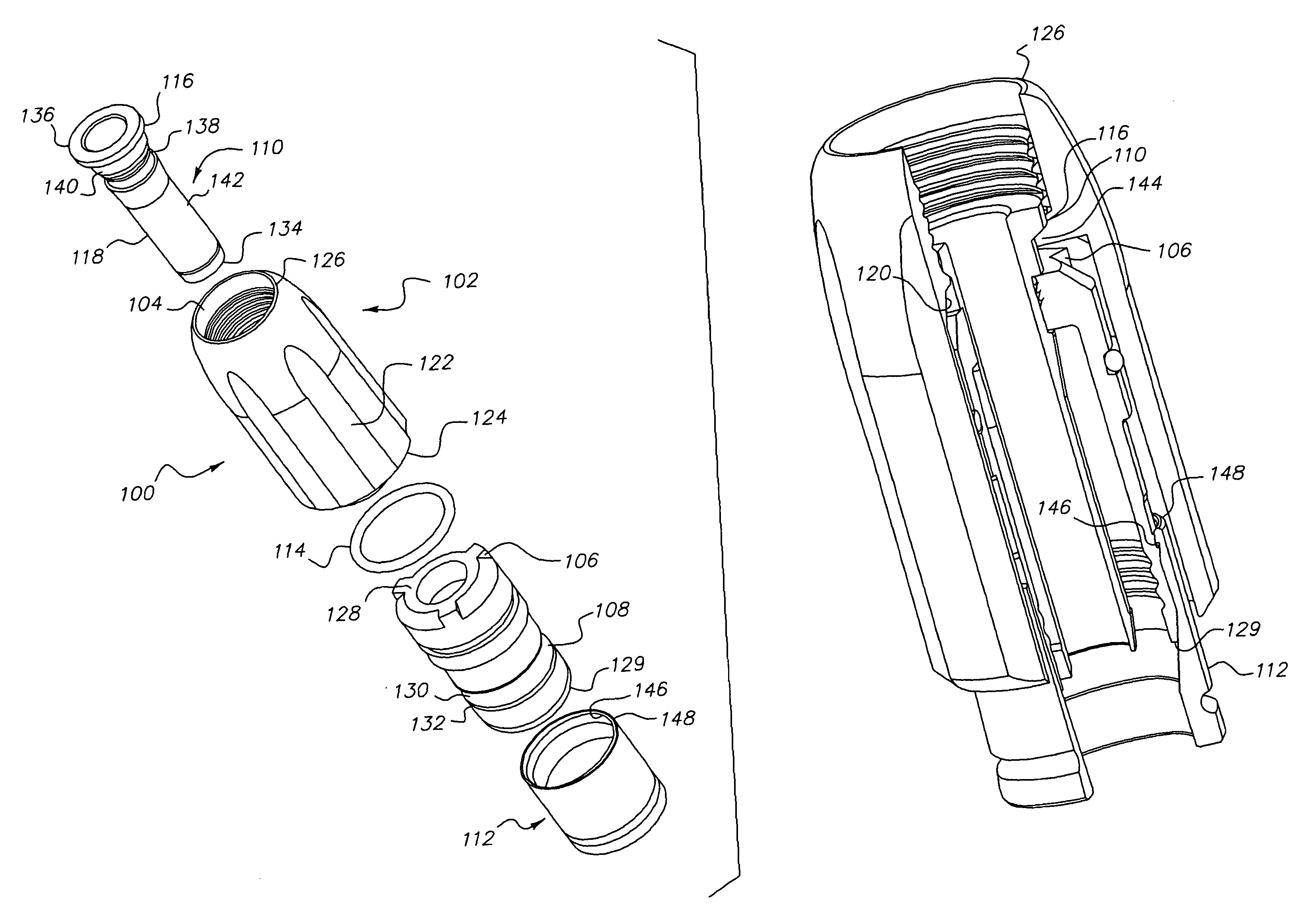 Coax connector having clutching mechanism