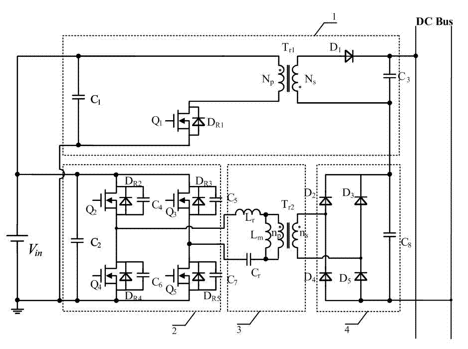Efficient insulation DC (direct-current) converter system in photovoltaic power generation system