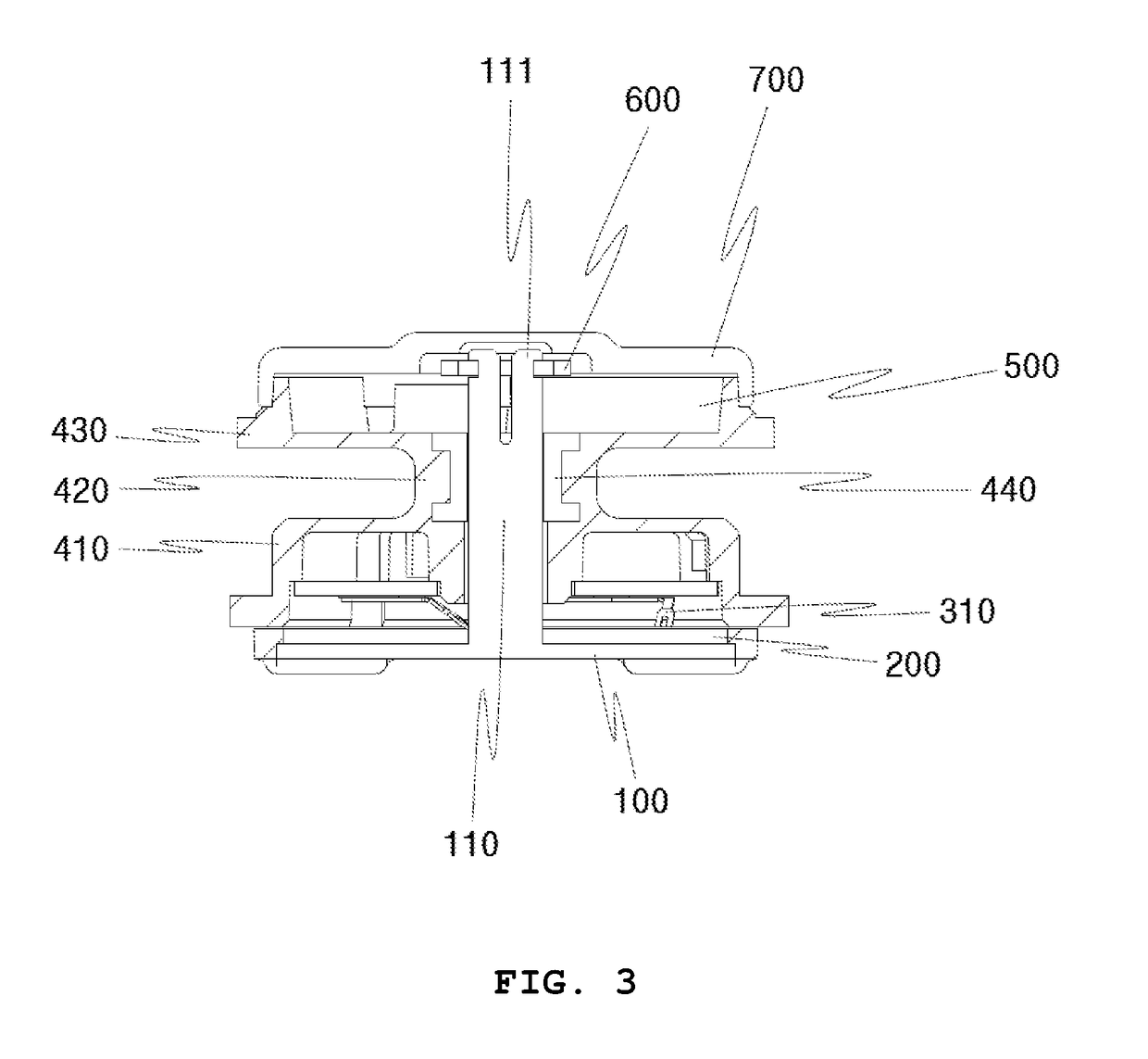 Automatic winding module of wire for bluetooth headset with improved wear resistance function of rotation axis